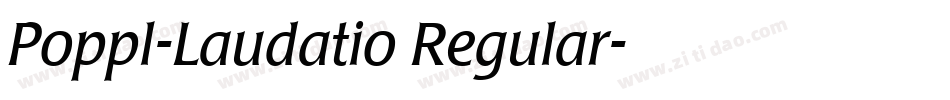 Poppl-Laudatio Regular字体转换